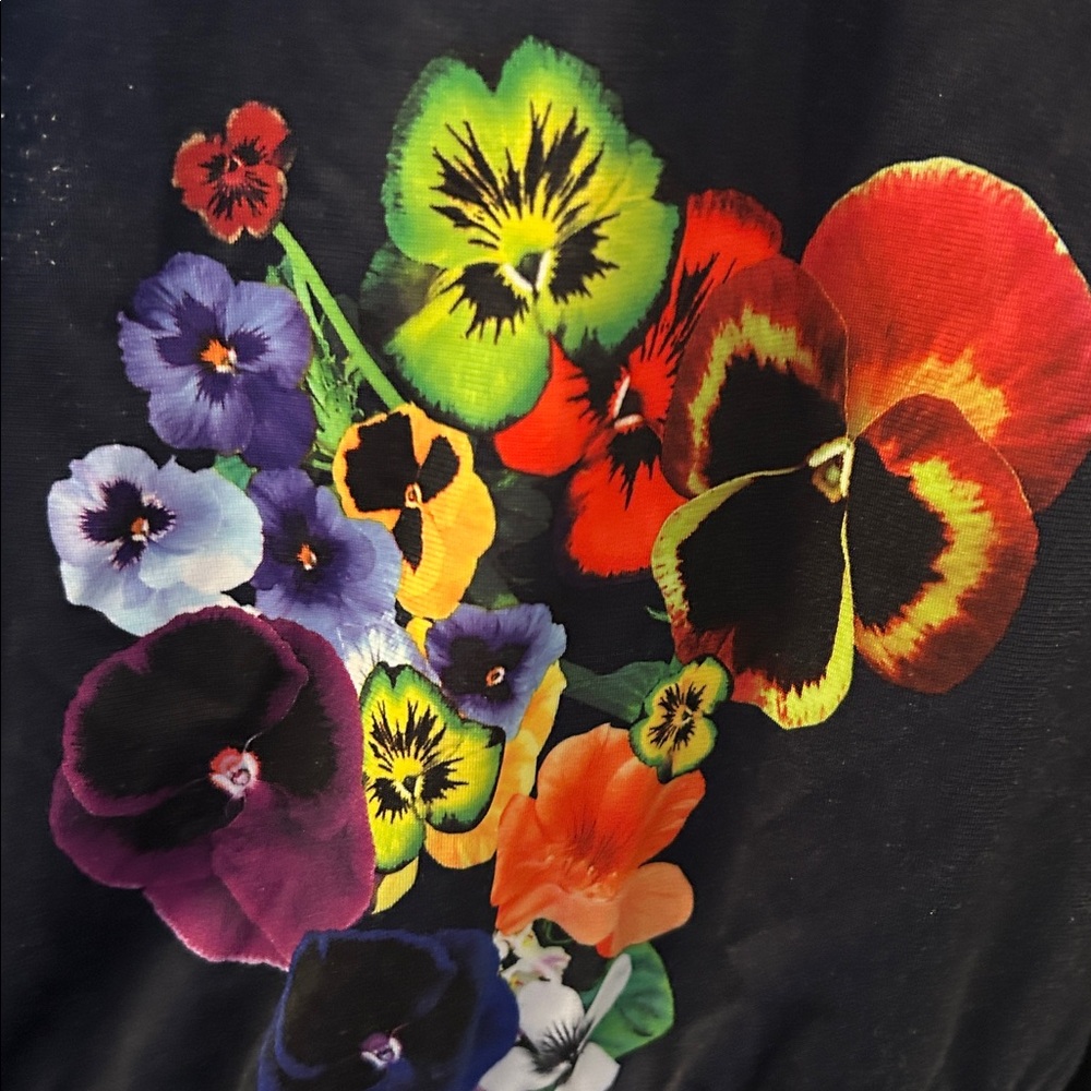 Adidas brand. Floral Pansy Track Jacket - pair with jeans + sneakers. 20 in P2P - Picture 3 of 7